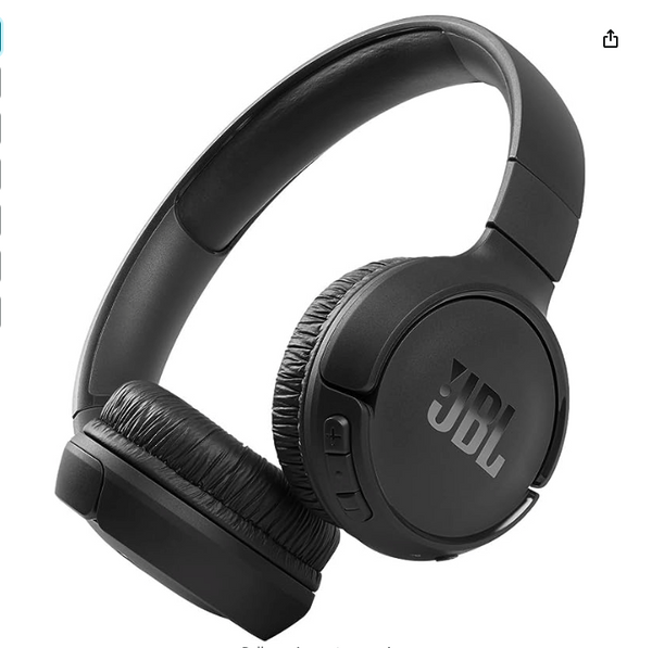 JBL Tune 510BT: Wireless On-Ear Headphones with Purebass Sound - Black