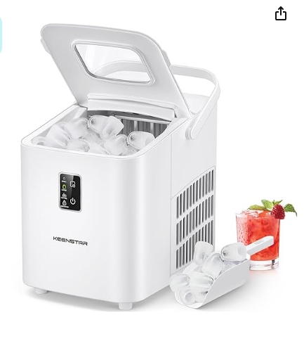 Máquina de hielo para encimera, máquina portátil para hacer hielo de 26.5 libras